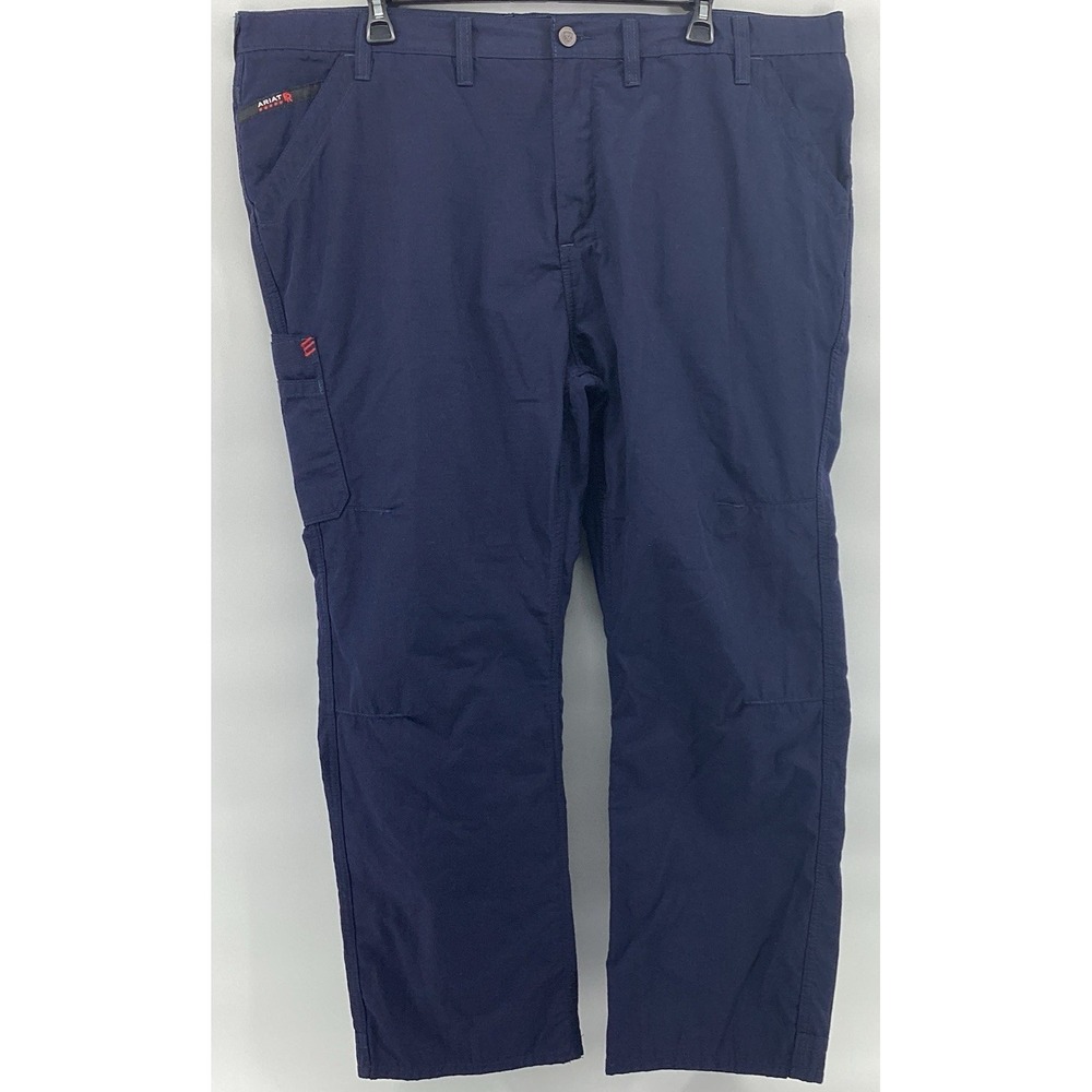 Ariat M5 Straight Leg FR Pants Men's 48X32 Blue Ripstop CAT2 2112 GlenGuard